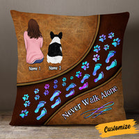 Personalized Dog Mom Never Walk Alone Pillow NB225 81O53 thumb 1
