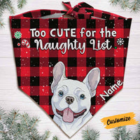 Personalized Christmas Naughty List Dog Bandana NB193 23O57 thumb 1