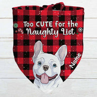Personalized Christmas Naughty List Dog Bandana NB193 23O57 thumb 1