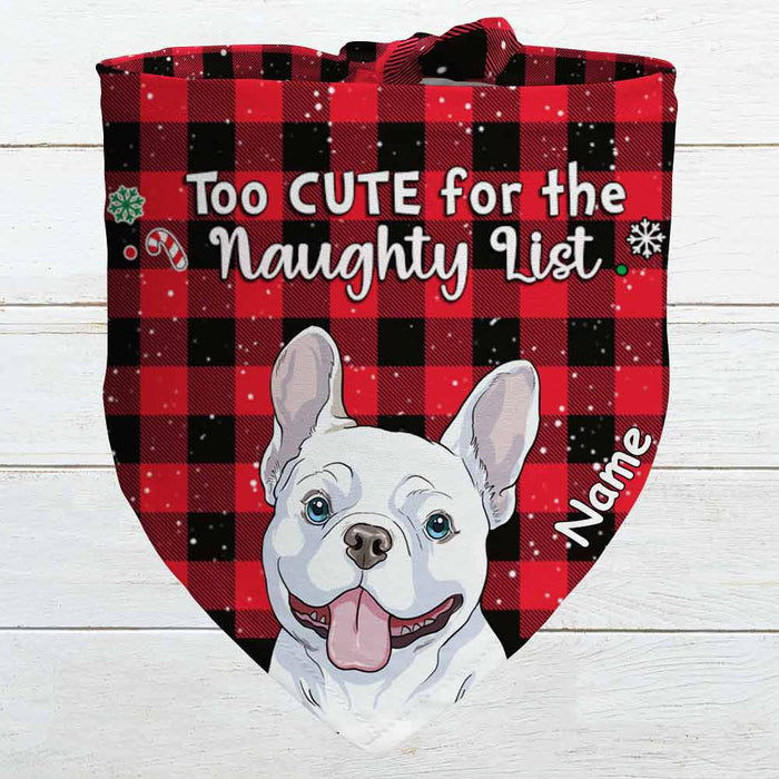 Personalized Christmas Naughty List Dog Bandana NB193 23O57 1