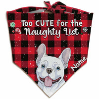 Personalized Christmas Naughty List Dog Bandana NB193 23O57 thumb 1