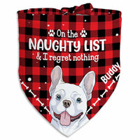Personalized Christmas Naughty List Dog Bandana NB194 23O47 thumb 1