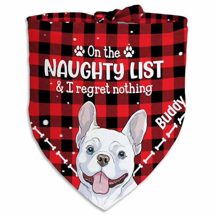 Personalized Christmas Naughty List Dog Bandana NB194 23O47 1
