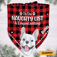 Personalized Christmas Naughty List Dog Bandana NB194 23O47 thumb 1