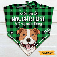 Personalized Christmas Naughty List Dog Bandana NB194 23O47 thumb 1
