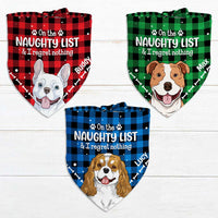 Personalized Christmas Naughty List Dog Bandana NB194 23O47 thumb 1