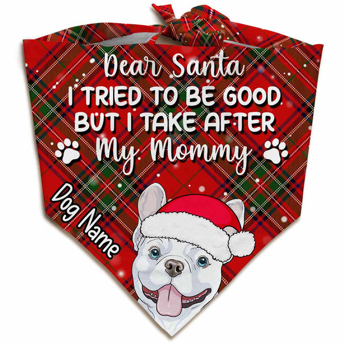 Personalized Dog Dear Santa Christmas Bandana NB201 30O58 1