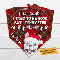 Personalized Dog Dear Santa Christmas Bandana NB201 30O58 thumb 1