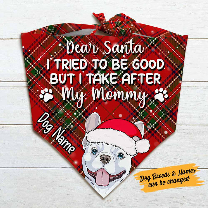 Personalized Dog Dear Santa Christmas Bandana NB201 30O58 1