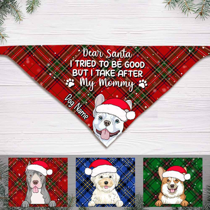 Personalized Dog Dear Santa Christmas Bandana NB201 30O58 1