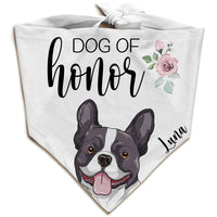 Personalized Dog Of Honor Wedding Marriage Announcement Bandana NB198 85O36 thumb 1