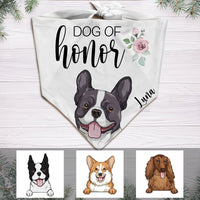 Personalized Dog Of Honor Wedding Marriage Announcement Bandana NB198 85O36 thumb 1