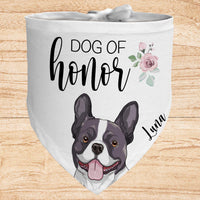 Personalized Dog Of Honor Wedding Marriage Announcement Bandana NB198 85O36 thumb 1