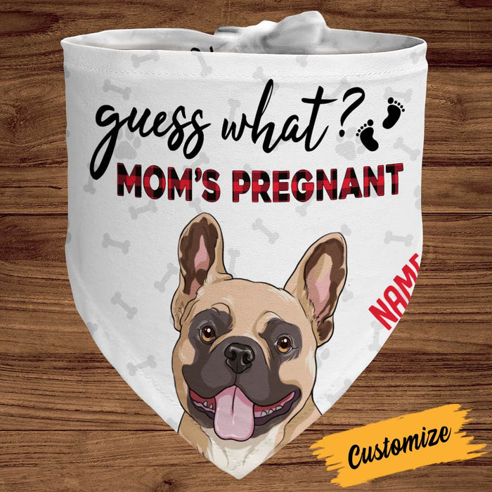 Personalized Dog Mom Pregnant Bandana NB202 95O36 1