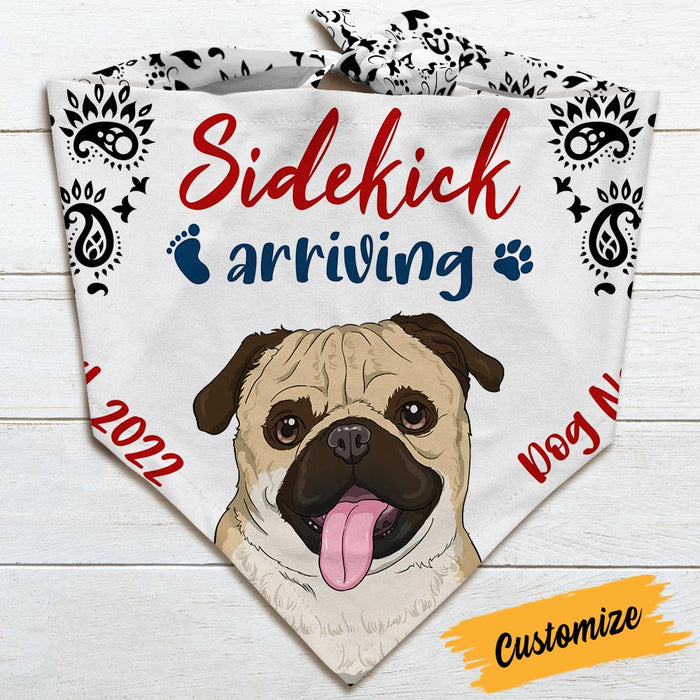 Personalized Baby Announcement Dog Bandana NB201 23O36 1