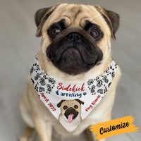 Personalized Baby Announcement Dog Bandana NB201 23O36 thumb 1