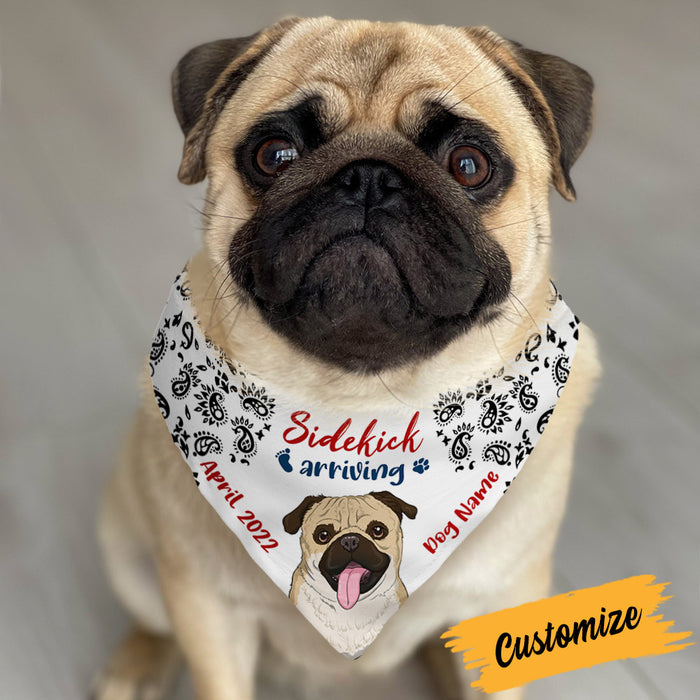 Personalized Baby Announcement Dog Bandana NB201 23O36 1