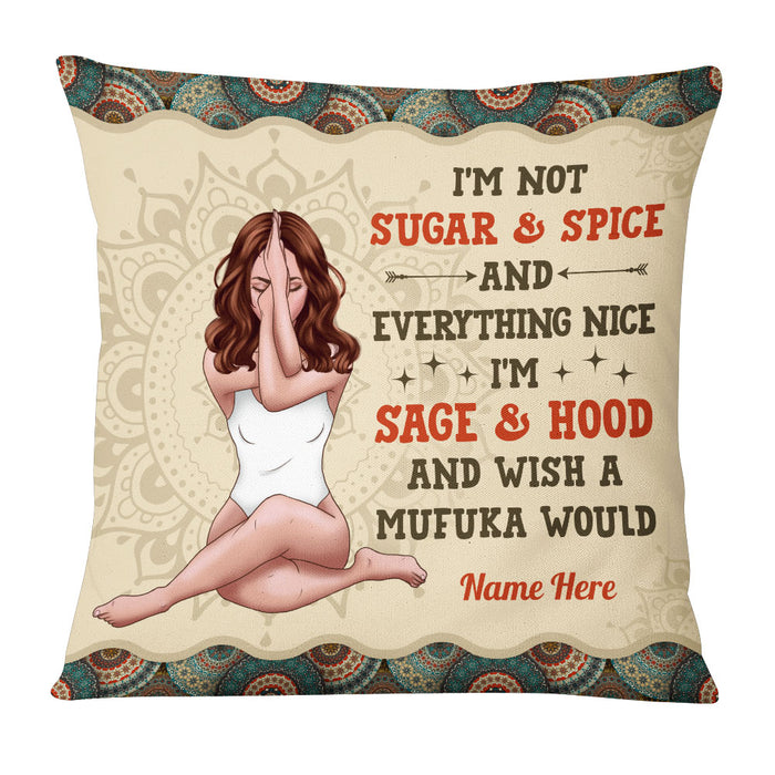 Personalized Yoga Girl Pillow NB202 87O53 1