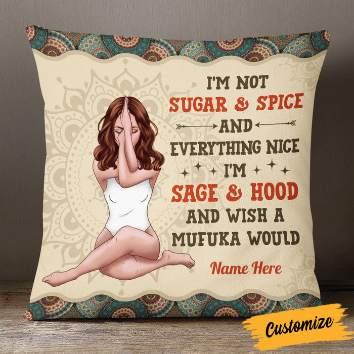 Personalized Yoga Girl Pillow NB202 87O53 1