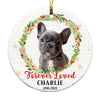 Personalized Dog Cat Memo Forever Loved Photo Circle Ornament NB191 81O57 thumb 1