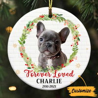 Personalized Dog Cat Memo Forever Loved Photo Circle Ornament NB191 81O57 thumb 1