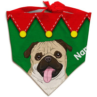 Personalized Christmas Elf Dog Bandana NB192 95O57 thumb 1