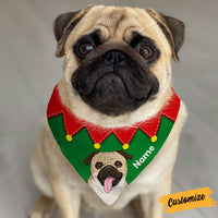 Personalized Christmas Elf Dog Bandana NB192 95O57 thumb 1