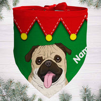 Personalized Christmas Elf Dog Bandana NB192 95O57 thumb 1