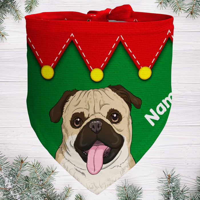Personalized Christmas Elf Dog Bandana NB192 95O57 1