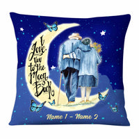 Personalized Couple To The Moon And Back Pillow NB203 30O58 thumb 1