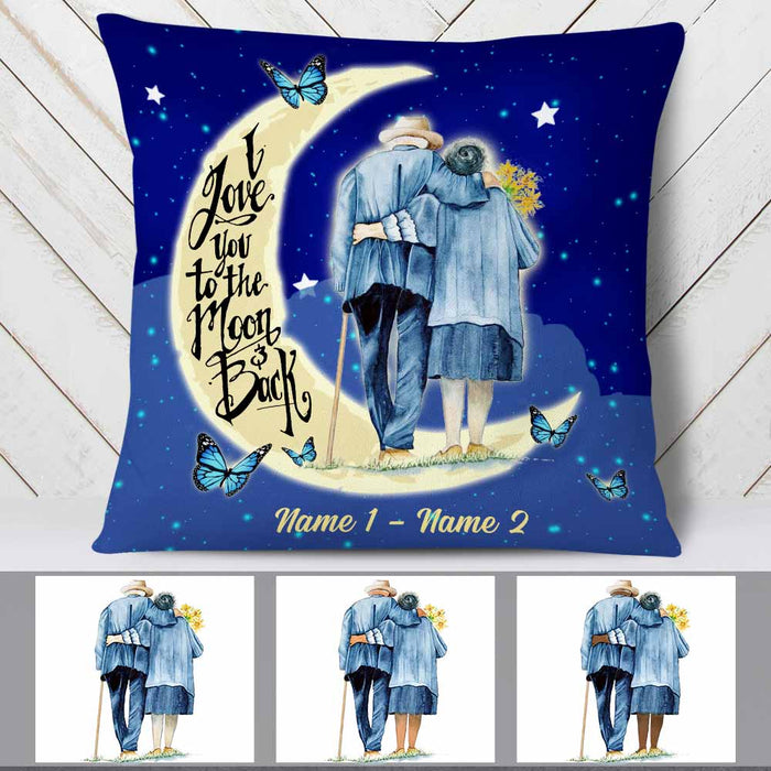 Personalized Couple To The Moon And Back Pillow NB203 30O58 1