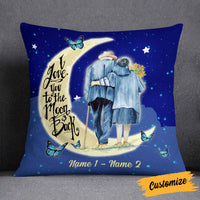 Personalized Couple To The Moon And Back Pillow NB203 30O58 thumb 1