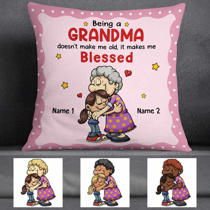 Personalized Being A Grandma Grandkid Granddaughter Pillow NB221 23O57 1
