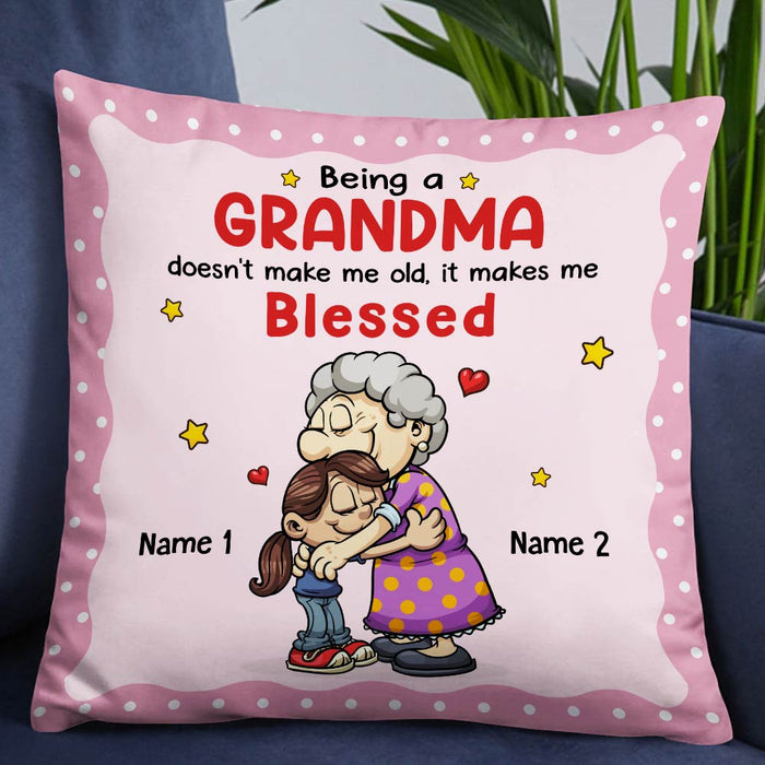 Personalized Being A Grandma Grandkid Granddaughter Pillow NB221 23O57 1