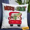 Personalized Christmas Dog Red Truck Pillow NB202 23O36 1