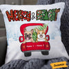 Personalized Christmas Dog Red Truck Pillow NB202 23O36 1