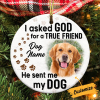 Personalized Dog True Friend Circle Ornament NB202 26O36 thumb 1