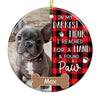 Personalized Dog Cat Found A Paw Photo Circle Ornament NB204 26O57 thumb 1