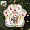 Personalized Dog Love Paw Ornament NB203 87O53 1