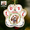 Personalized Dog Love Paw Ornament NB203 87O53 1