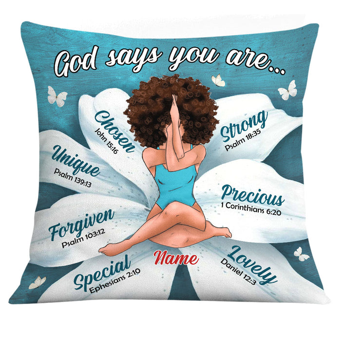 Personalized God Says BWA Pillow NB192 81O32 1