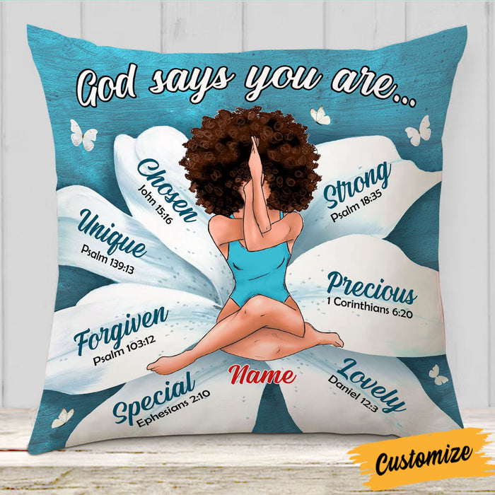 Personalized God Says BWA Pillow NB192 81O32 1