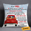 Personalized To My Wife Red Truck Pillow NB223 87O58 1