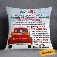 Personalized To My Wife Red Truck Pillow NB223 87O58 thumb 1