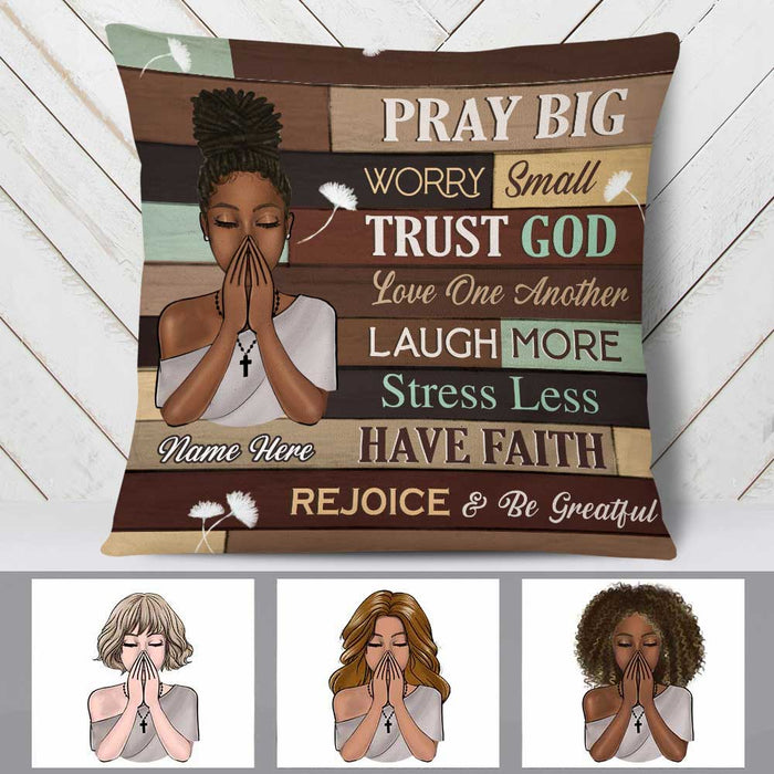 Personalized BWA Pray God Pillow NB222 30O58 1