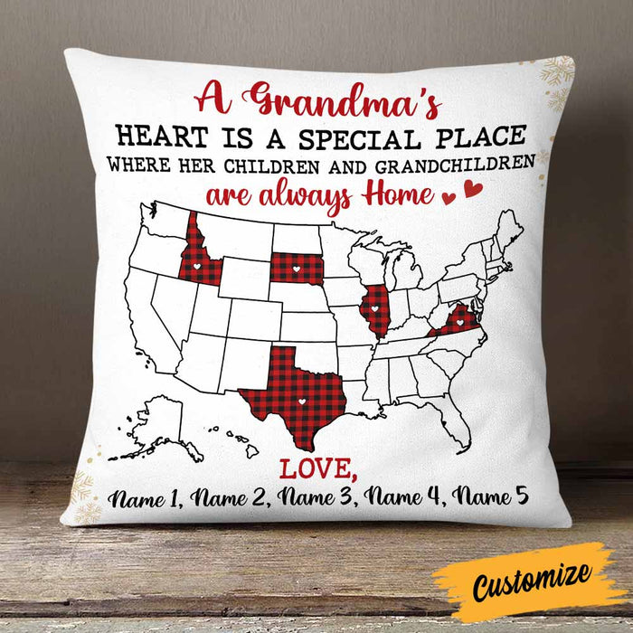 Personalized Grandma Mom Long Distance Pillow NB221 87O58 1