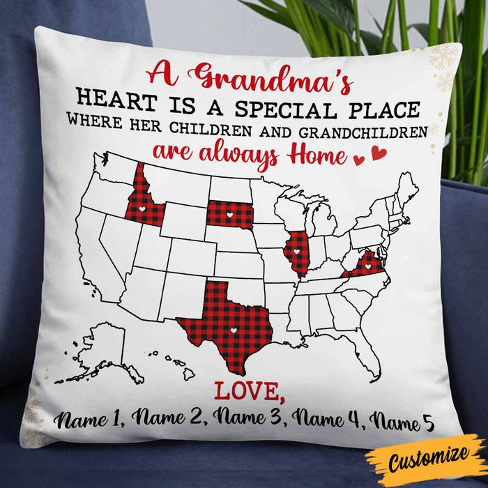 Personalized Grandma Mom Long Distance Pillow NB221 87O58 1