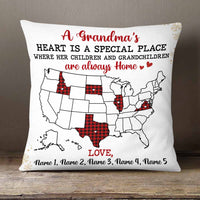 Personalized Grandma Mom Long Distance Pillow NB221 87O58 thumb 1