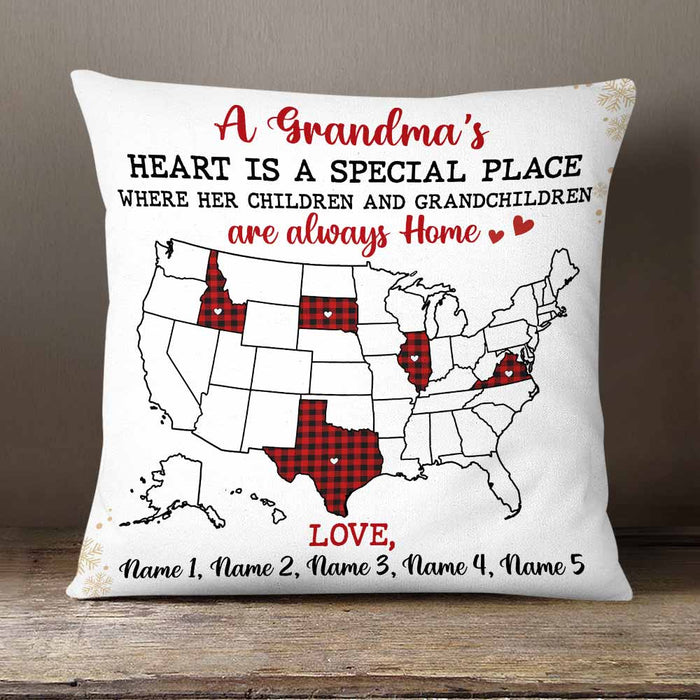Personalized Grandma Mom Long Distance Pillow NB221 87O58 1