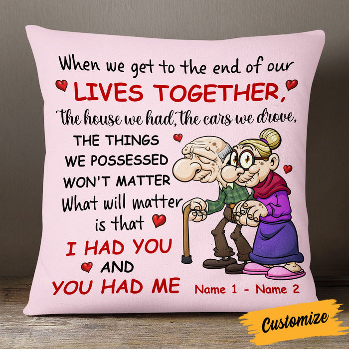 Personalized Old Couple Love Pillow NB232 24O53 1